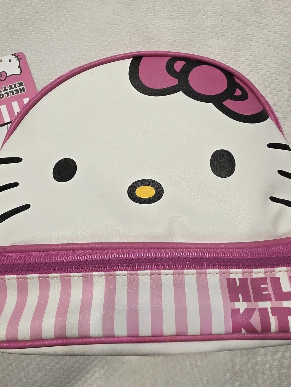 Hello Kitty White & Pink Kids Pouch with Bow Accent